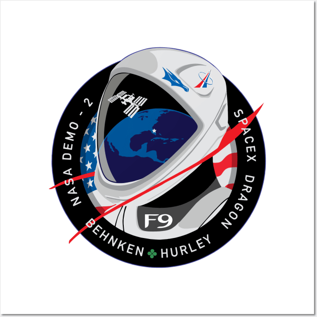 Crew Dragon Spacecraft Wall Art by SAVELS